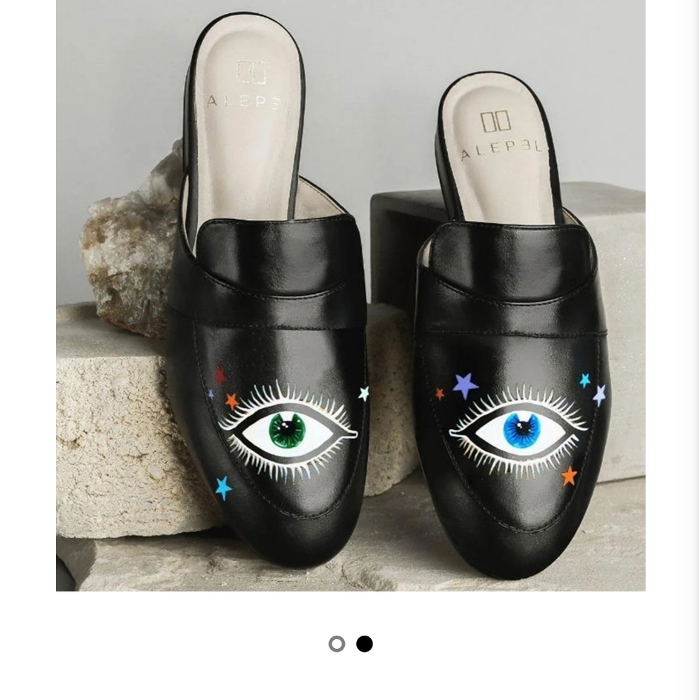 Rare! ALEPEL Hand-painted Eyes and Stars Mule